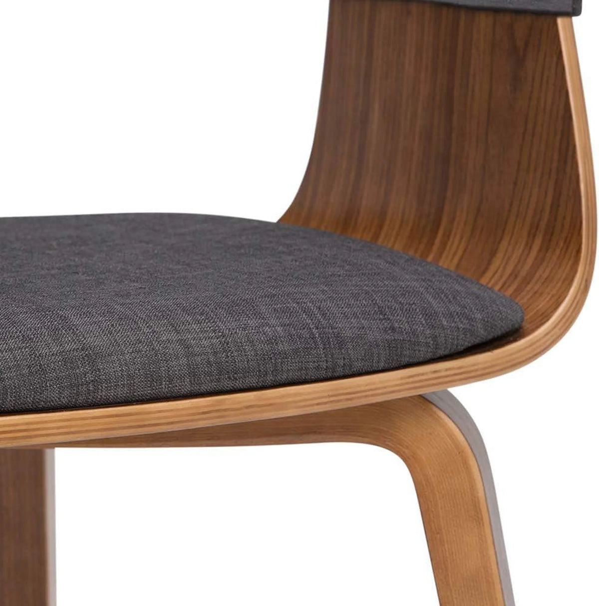Charcoal Grey Linen Look Fabric Dining Chair R1711
