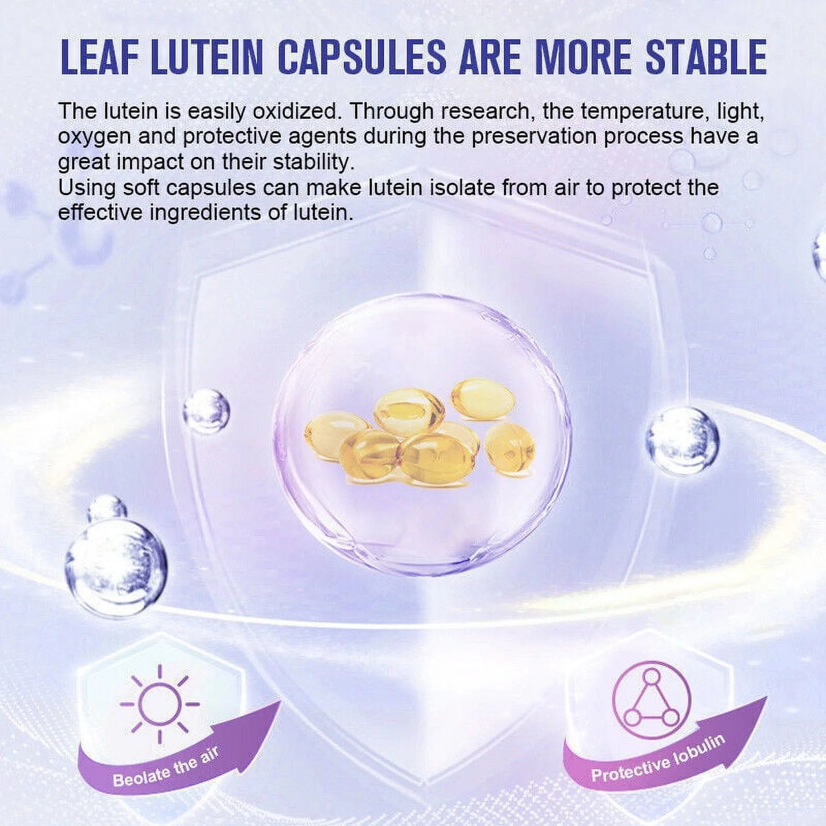 Lutein 40 mg Eye Health Vitamins 120 Softgels E6867