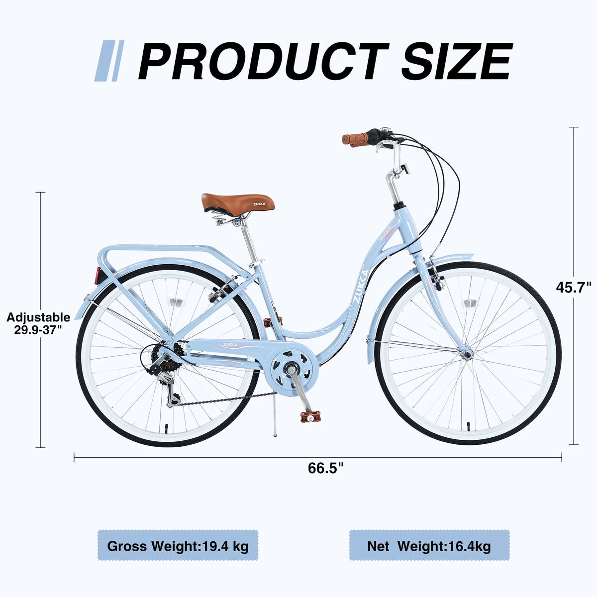 Blue 26 7 Speed Steel Frame City Bike B25849