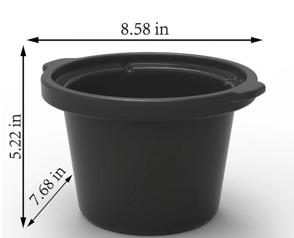 2 QT Slow Cooker, Matte Black Finish, Removeable Stoneware Pot P619