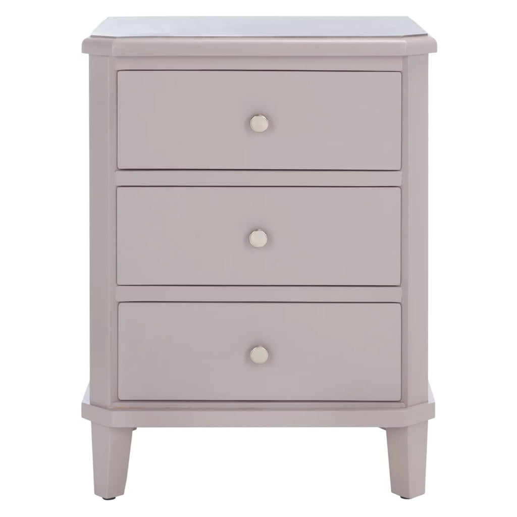 Grey End Table With Storage Drawers P14449