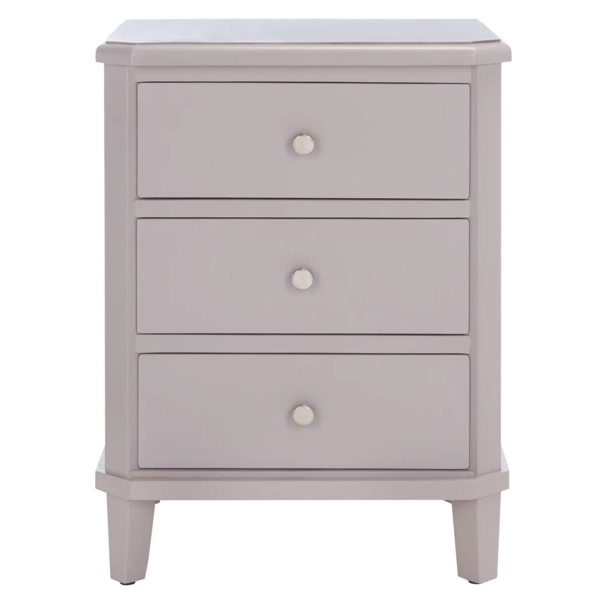 Grey End Table With Storage Drawers P14449