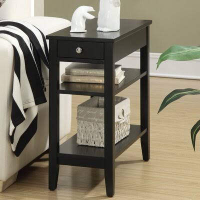 Black Storage End Table F17603