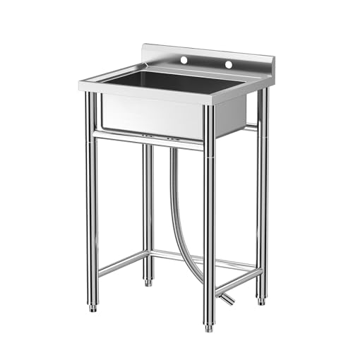 Stainless Steel Single Bowl Utility Sink with Pull-Out Faucet X73288