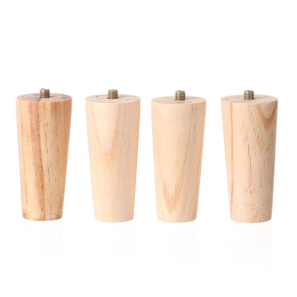 4Pcs Wooden Furniture Legs 15CM Straight Foot K805403