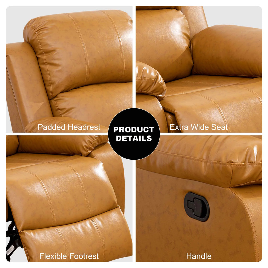 Yellow Leather Recliner Chair D19774