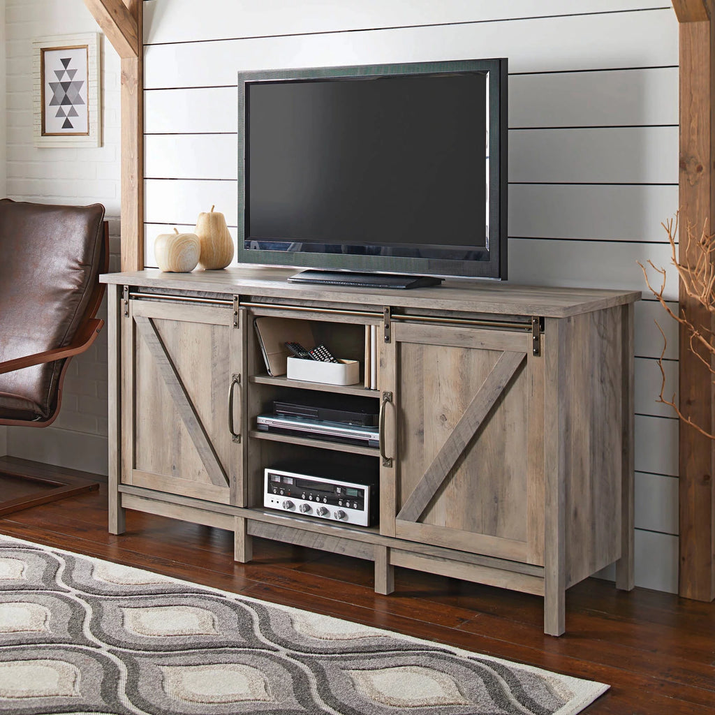 Rustic Gray TV Stand Q657079
