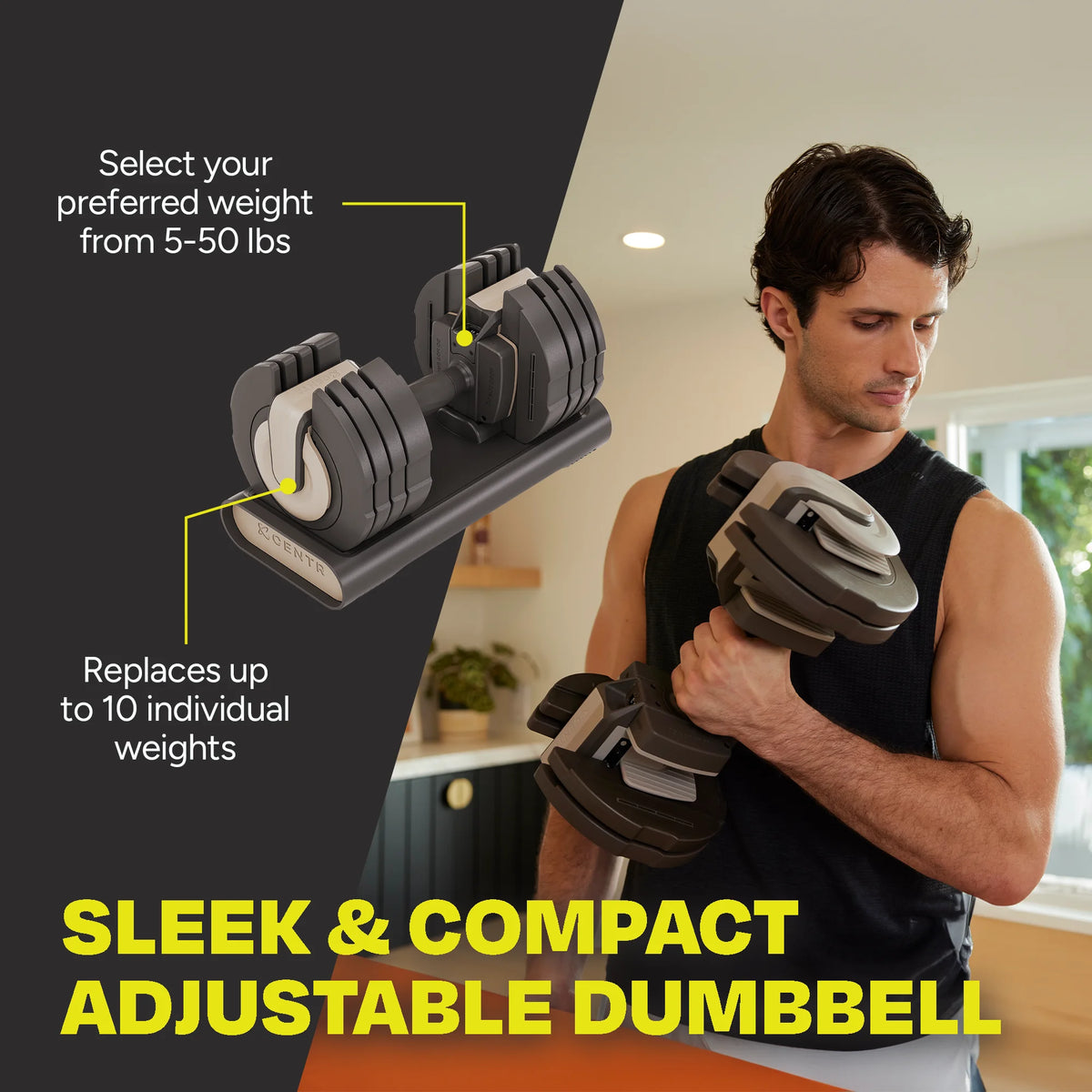 Adjustable Dumbbell 5-50 lbs B3691