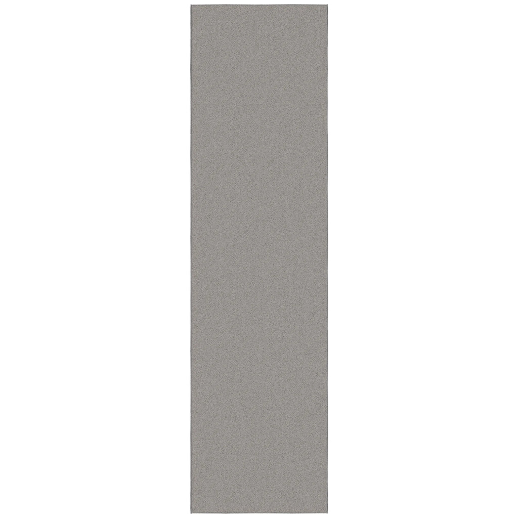 Machine Washable Non-Slip Rubberback Solid Gray Runner Rug K423261