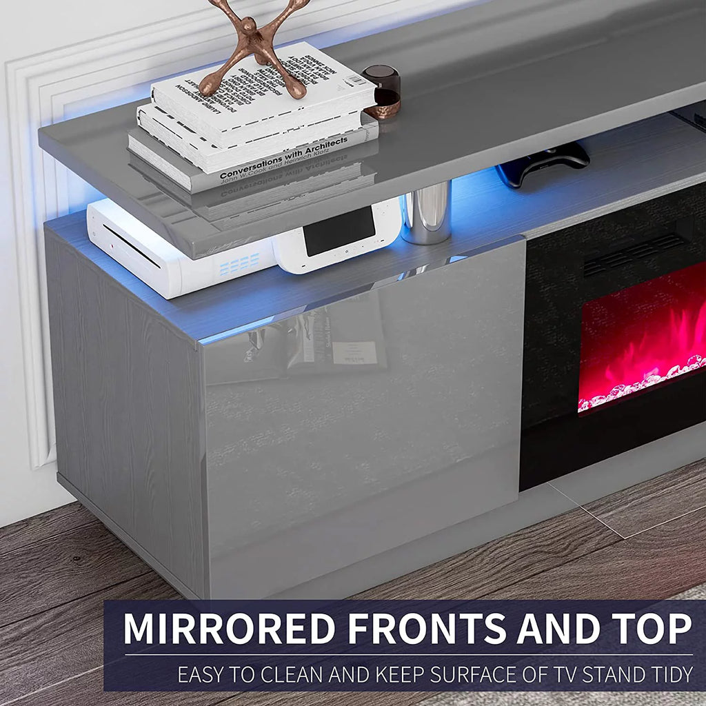 80" Fireplace TV Stand with 40" Electric Fireplace E22207
