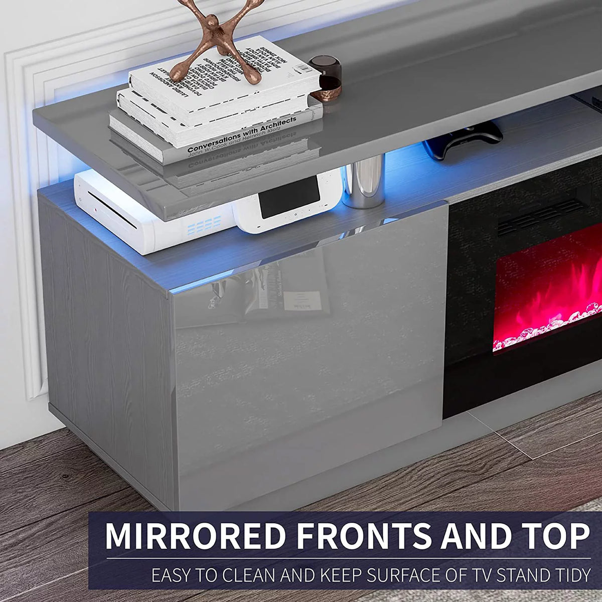 80" Fireplace TV Stand with 40" Electric Fireplace E22207