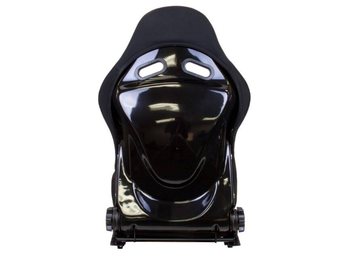 Black Fabric Reclinable Bucket Racing Seat with Slider F287