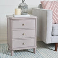Grey End Table With Storage Drawers P14449
