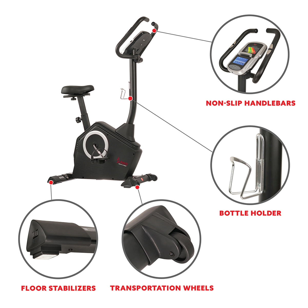 Magnetic Upright Exercise Bike with LCD G135699