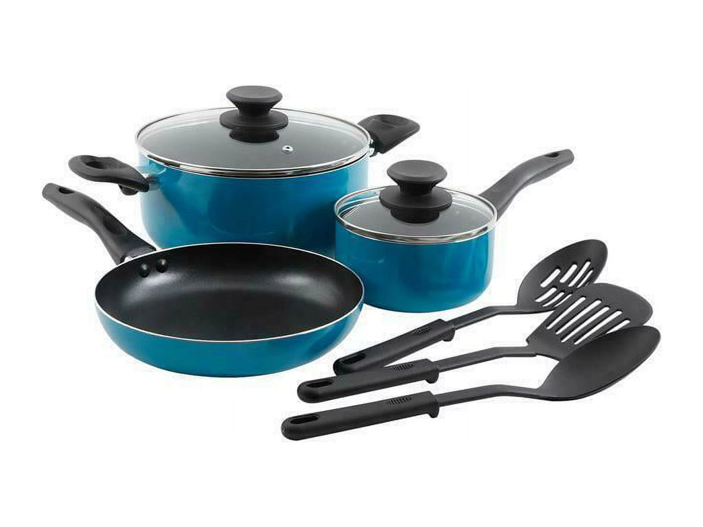 8pc Turquoise Cookware Set X7815