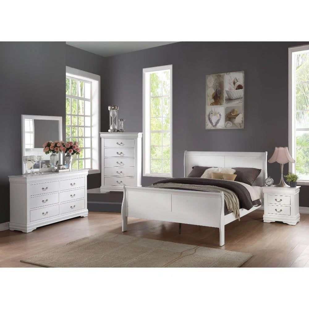 White Full 6pcs Bedroom Set F279