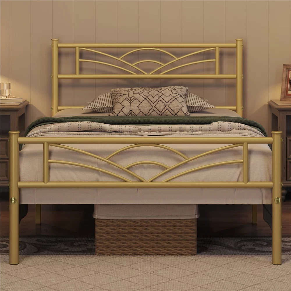 Queen Black Metal Bed P432