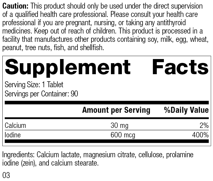 Iodine 90 Tablets Z120283