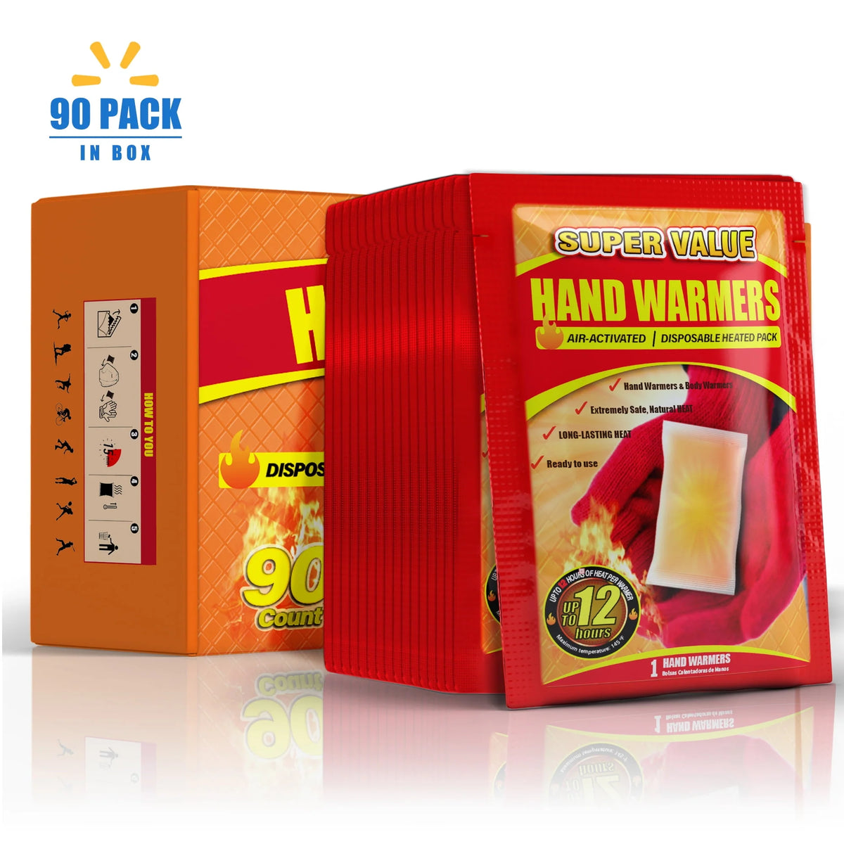 Disposable Hand Warmers 90 Pack S2689