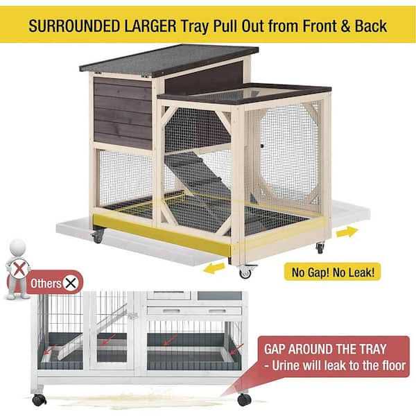 Large Indoor Rabbit Hutch with Pull out Tray V2426