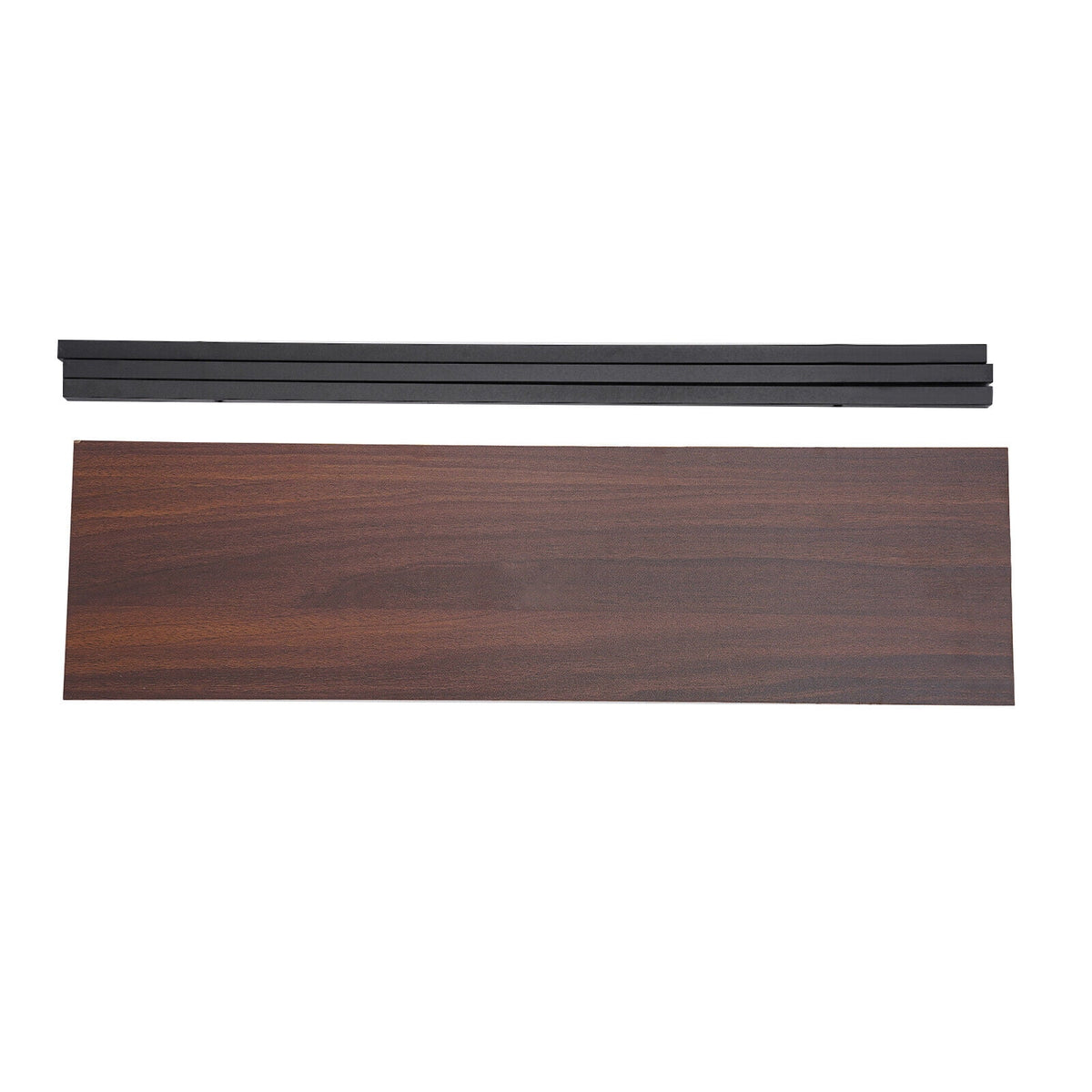 Black Bookshelf with Grid Desk Storage Shelf A222494