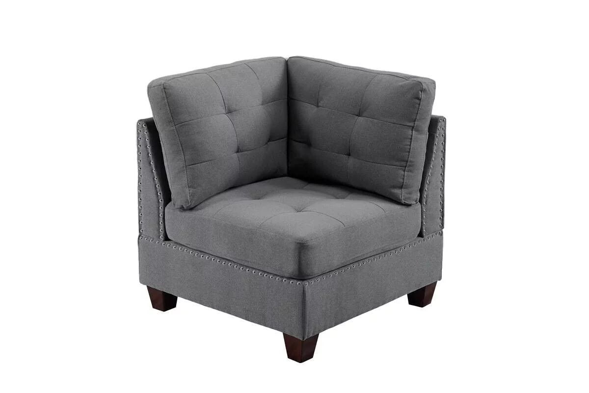 Gray Fabric 6pcs Modular Sofa Set L7518