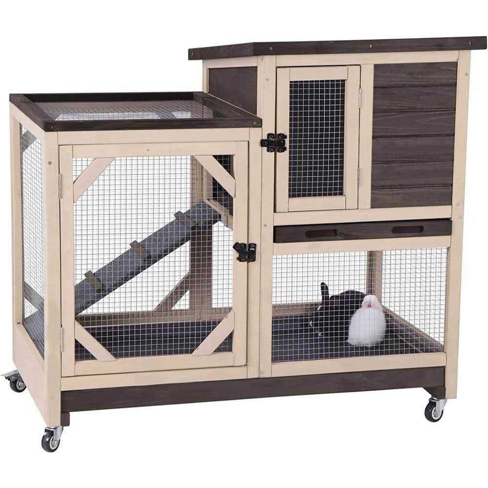 Large Indoor Rabbit Hutch with Pull out Tray V2426