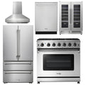 36 Gas Range, Range Hood, Refrigerator, Dishwasher, Wine Cooler B338