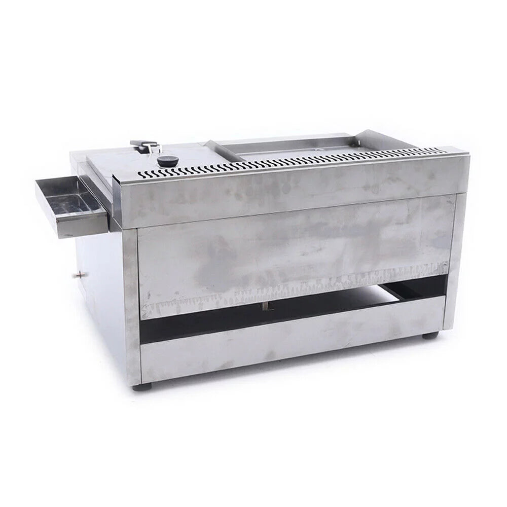 2 Burners Stainless Steel Commercial Gas Griddle W9631