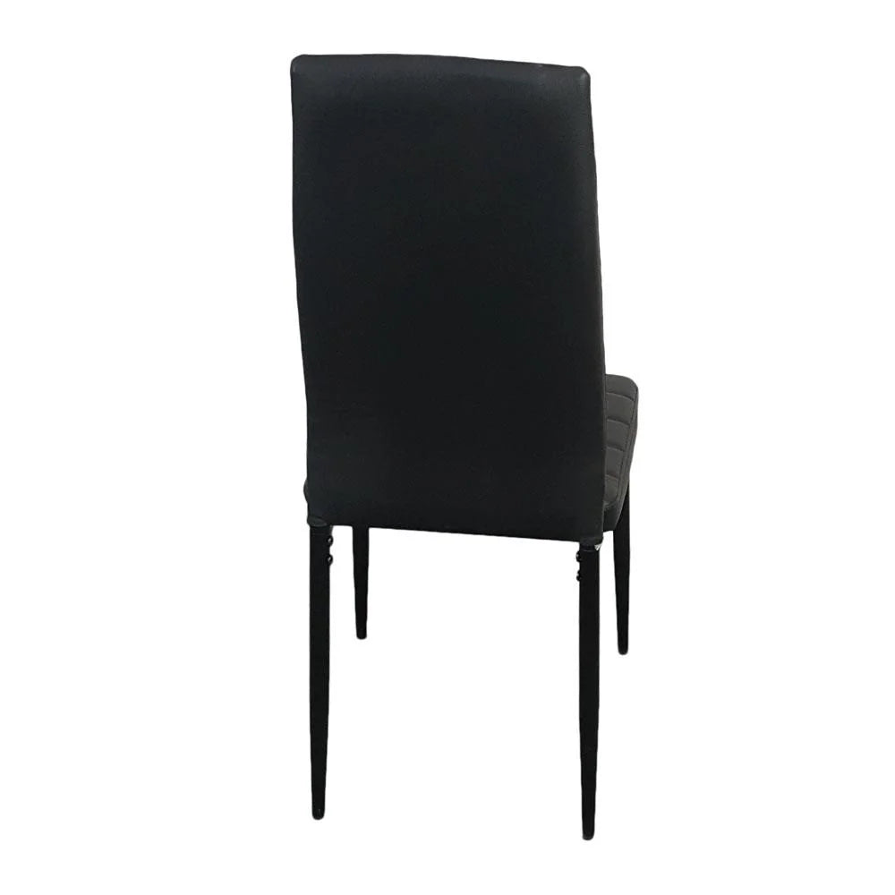 Set of 4 Black PU Leather Dining Side Chair G6163