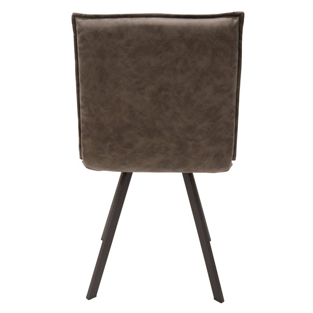 Grey Leather Dining Chair Set of 3 Y309