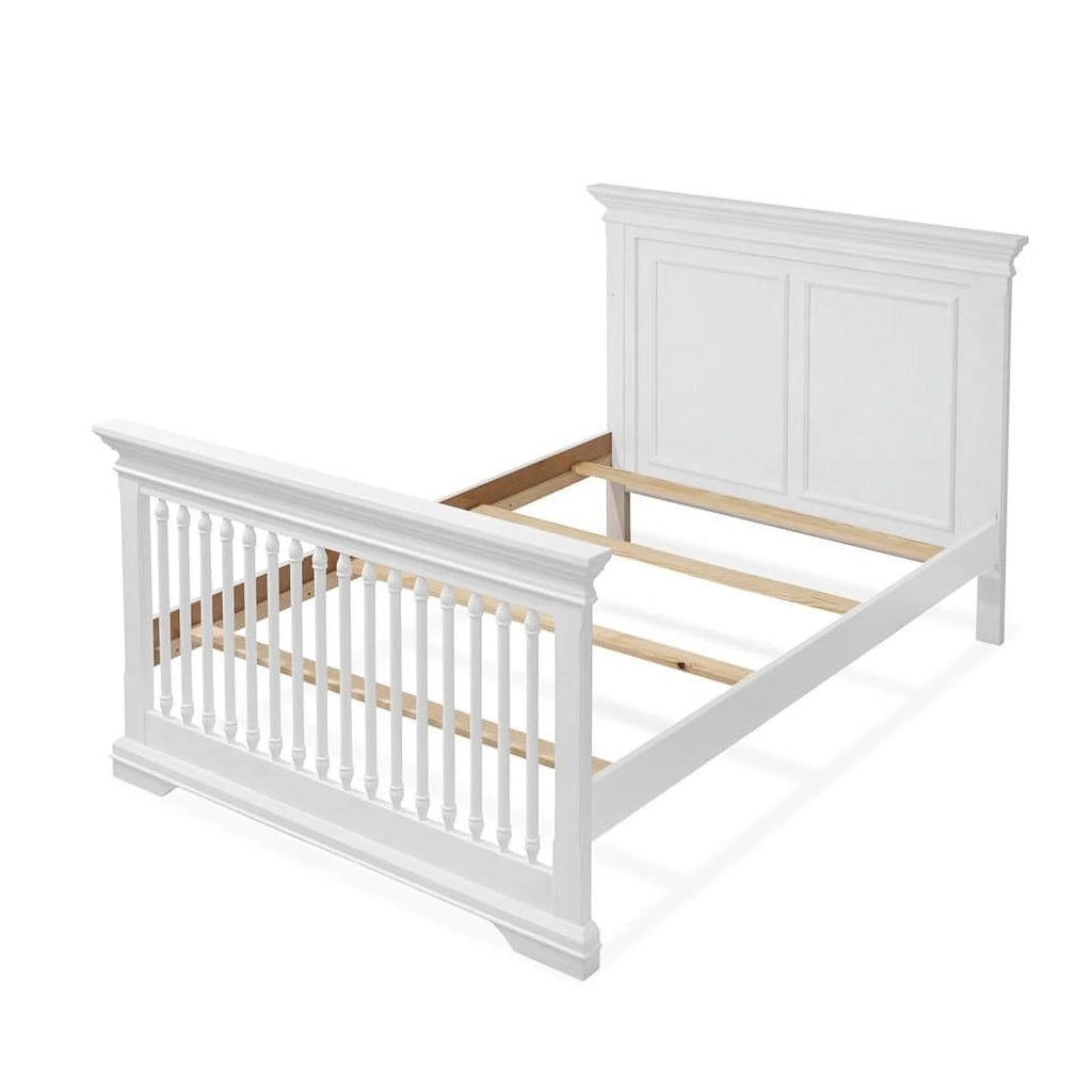 Pine Wood Full Size Rails in White E2468