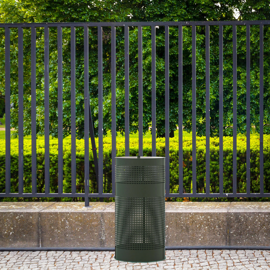 11.5 Gallon Stainless Steel Outdoor Trash Can with Lid C71839
