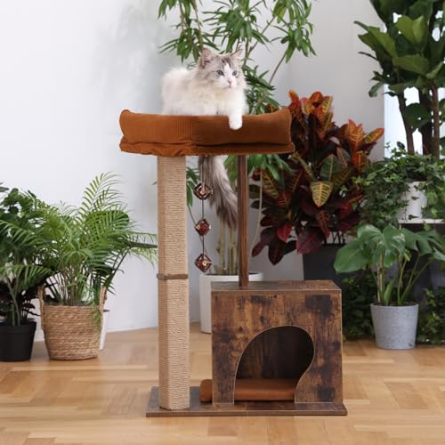 Modern Wooden Cat Scratching Post with Silvervine Balls C5594