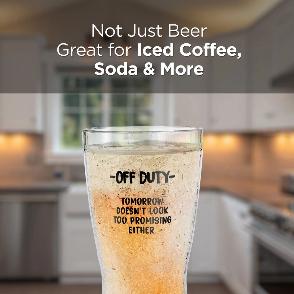 Double Walled Insulated 14oz Frozen Pint Drinking Glass O7972