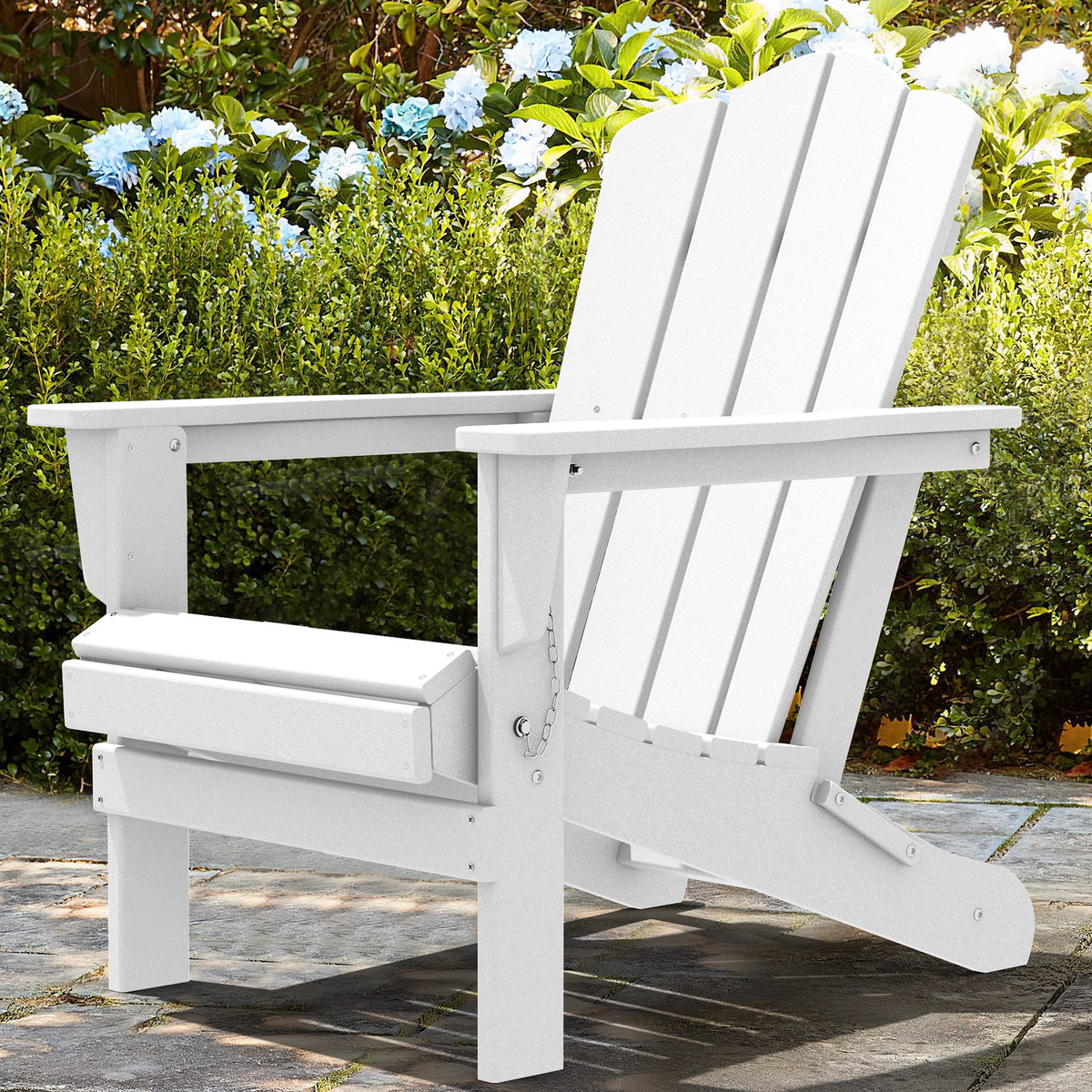 White HDPE Resin Adirondack Chair D193