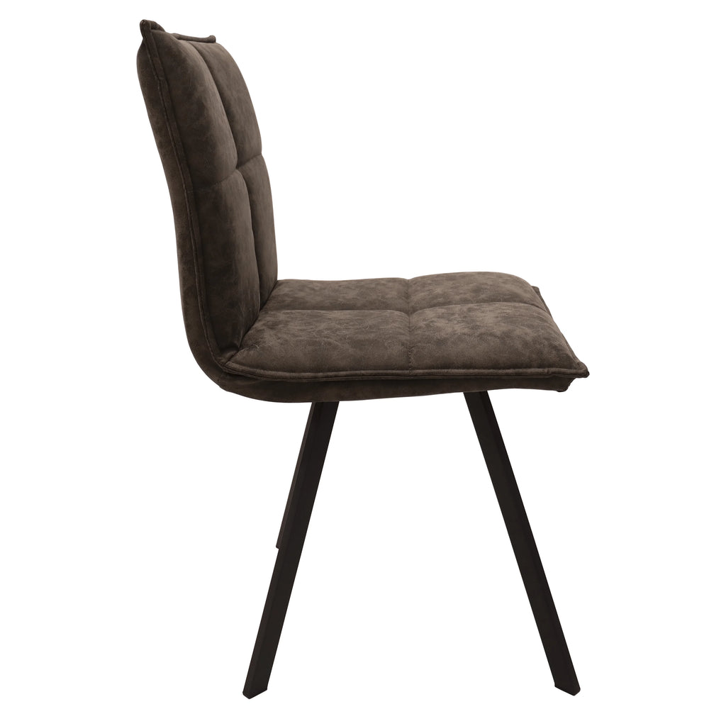 Grey Leather Dining Chair Set of 3 Y309