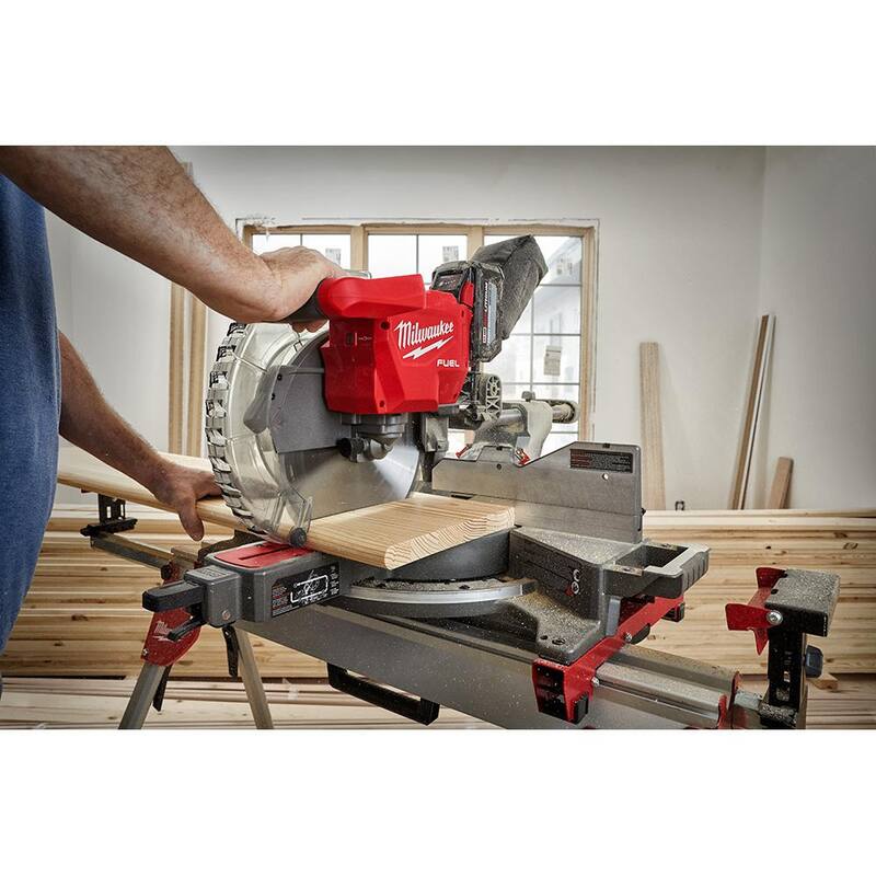 18V Lithium-Ion Brushless Cordless 12 in. Dual Bevel Sliding Compound Miter Saw with Stand U82137