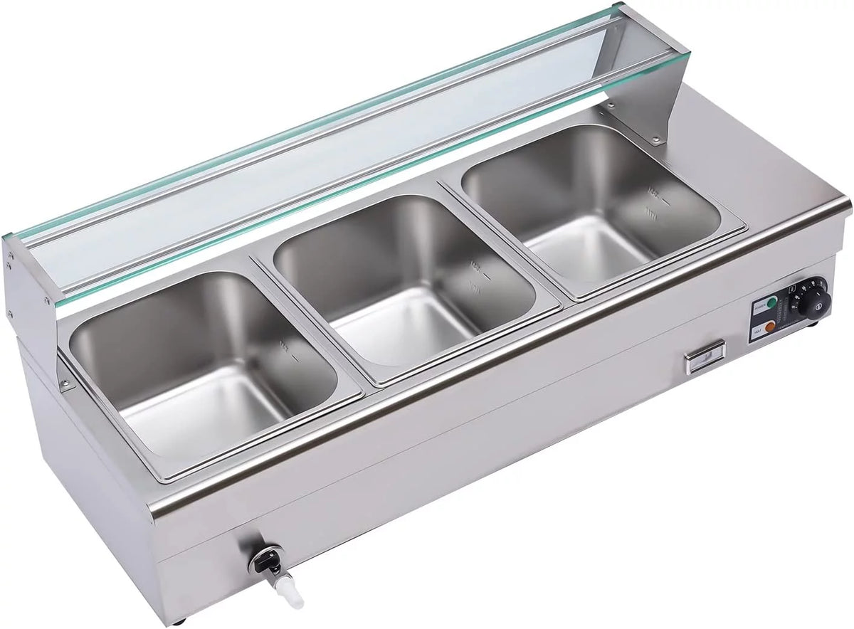 3 Pans 1200W Food Warmer J5311