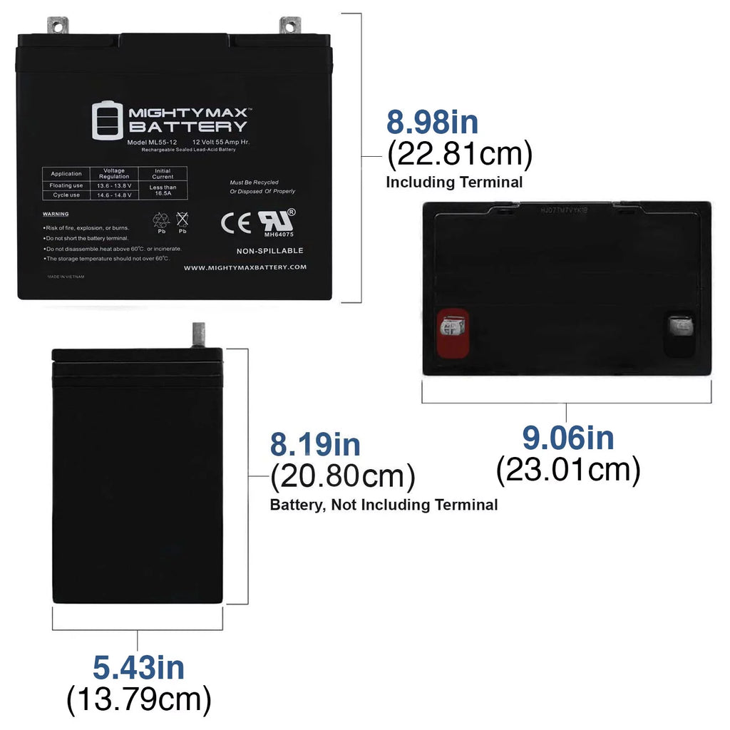 12V 55AH Battery P8856