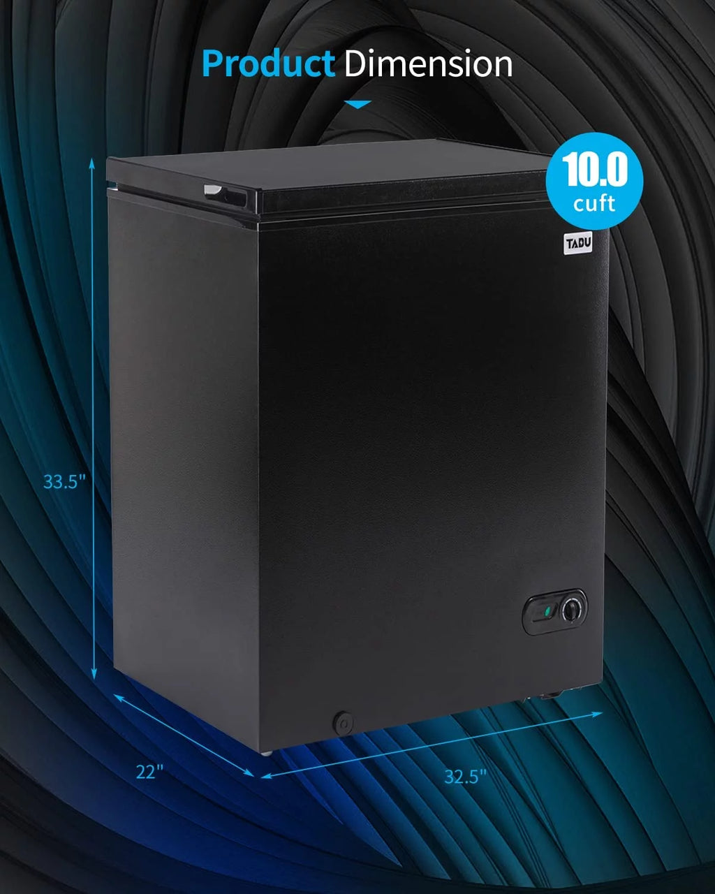 10.0 Cu Ft Black Chest Freezer with Removable Basket M150363