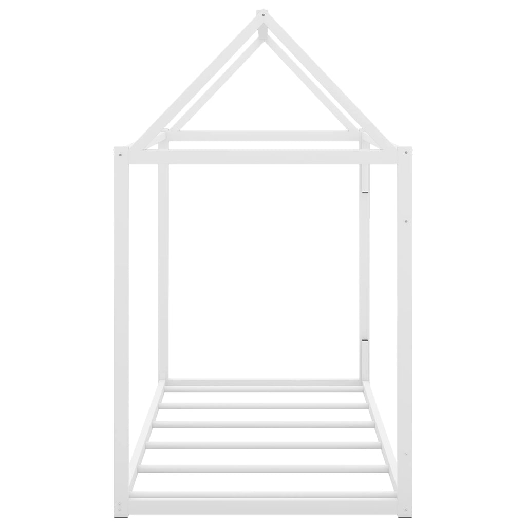 White Metal Twin Size Canopy Bed T5697