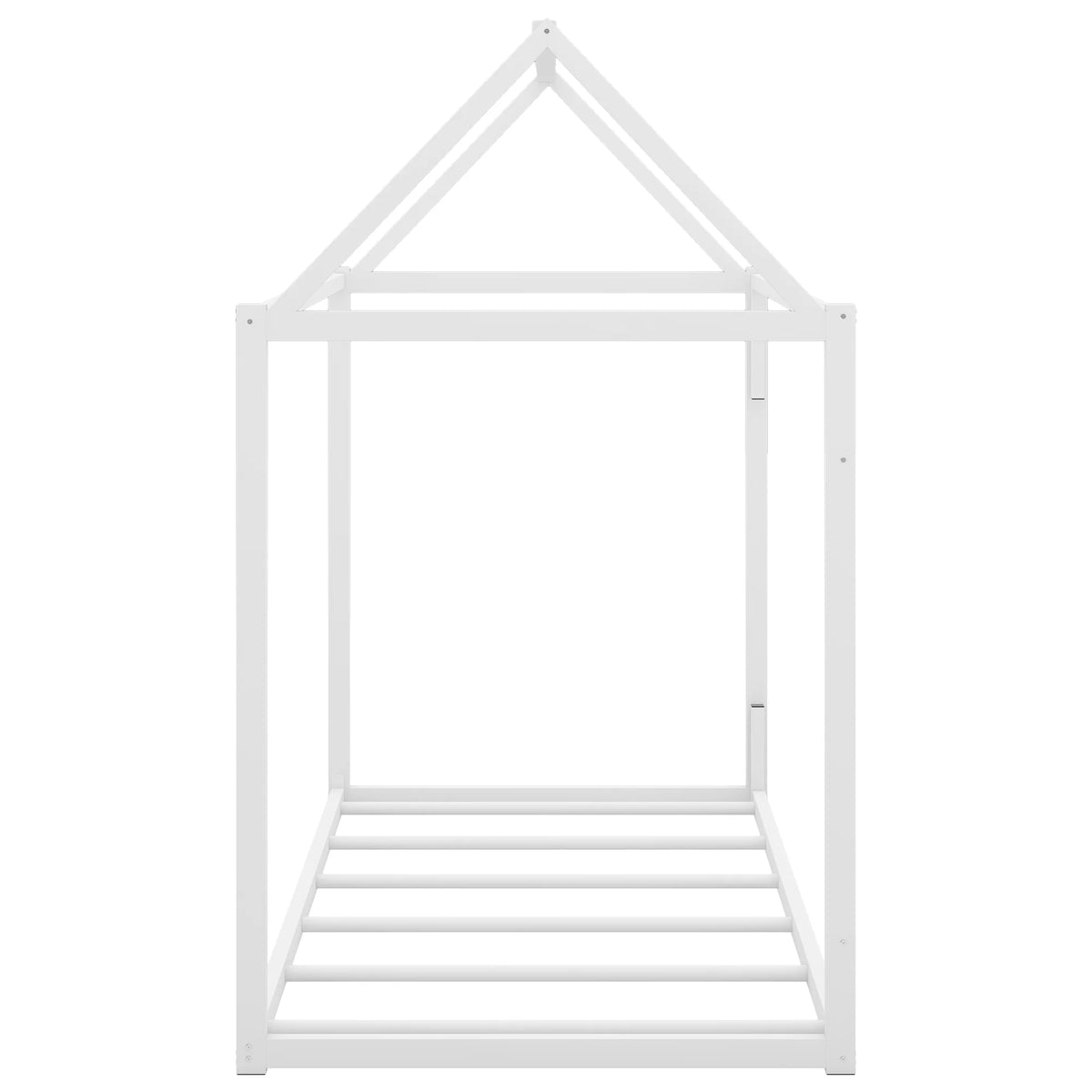White Metal Twin Size Canopy Bed T5697