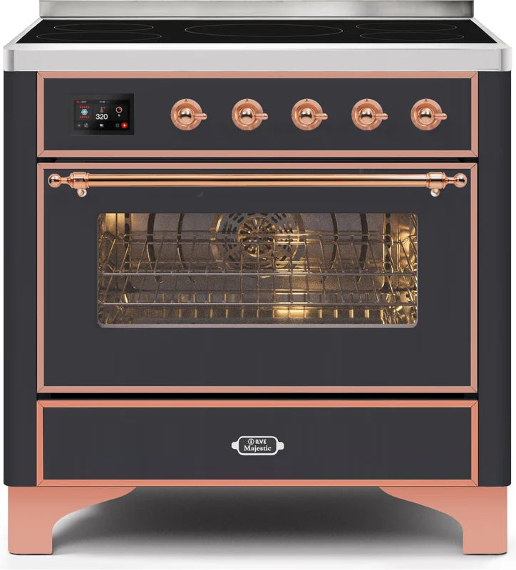 36 Induction Range with Electric Oven in Matte Graphite W523169