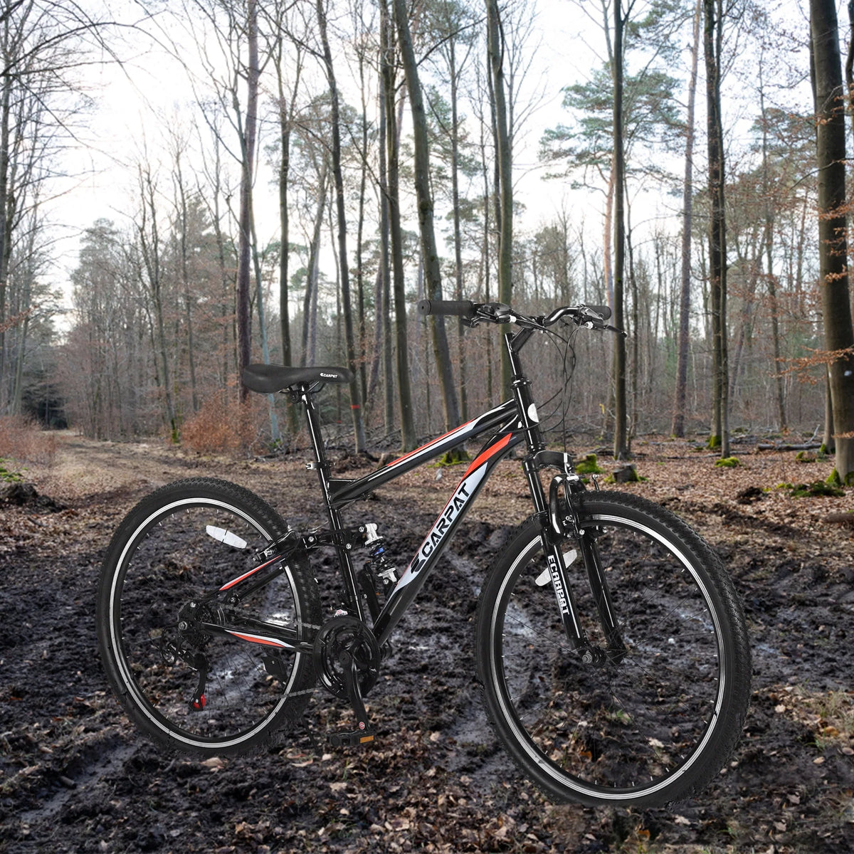 26 inch Black Full Suspension Mountain Bike L701569