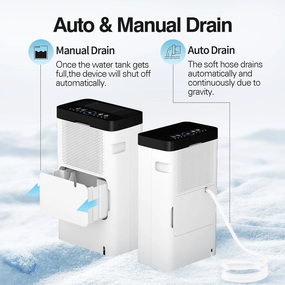 22 Pints Portable Dehumidifier with Drain Hose W3736