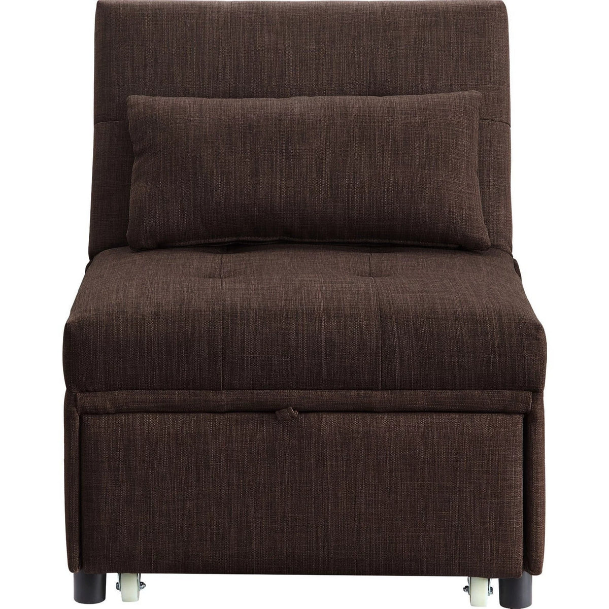 Brown Sofa Bed with Lumbar Pillow and Pull Out Sleeper U823887