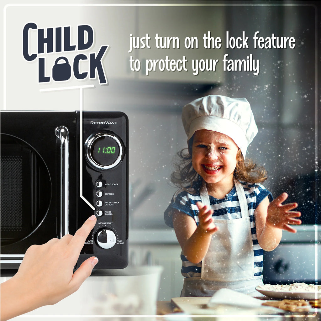 0.7 Cubic Foot 700-Watt Black Countertop Microwave Oven B7132