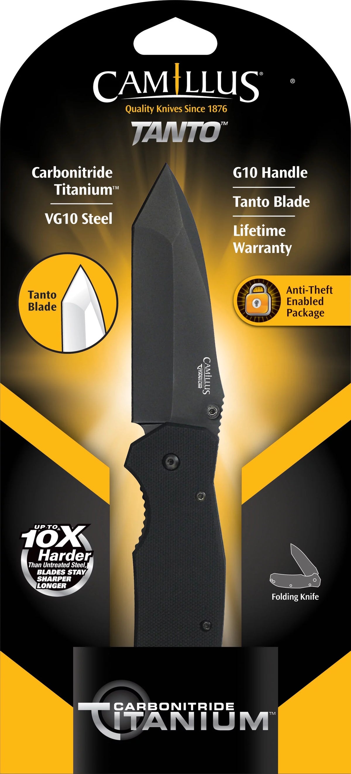 Black Folding Pocket Knife A5321