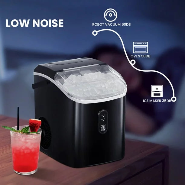 Portable Self-cleaning Nugget Ice Maker with Ice Scoop X106